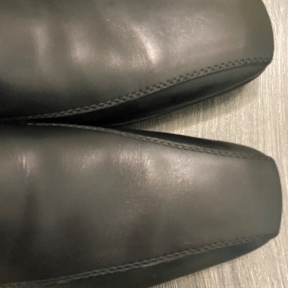 Prada Black Leather Rubber Sole Loafers Size 11 - Picture 13 of 14